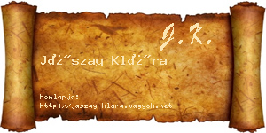 Jászay Klára névjegykártya